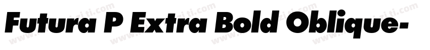 Futura P Extra Bold Oblique字体转换